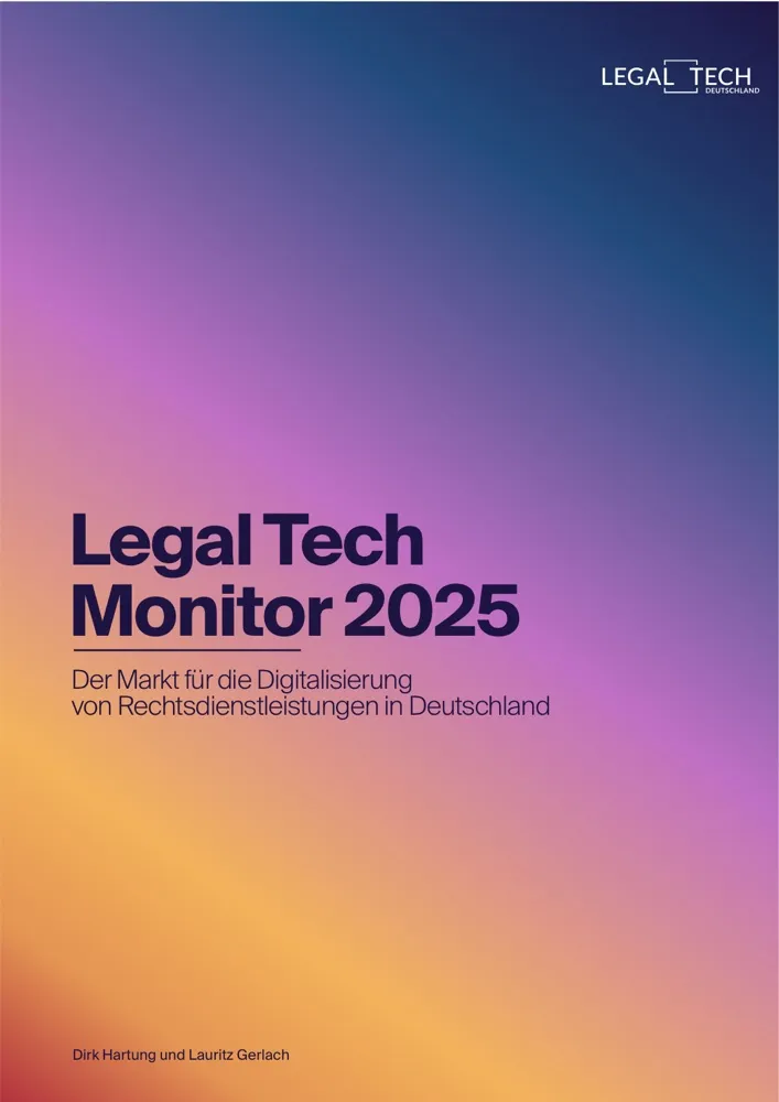 Titelseite des Legal Tech Monitor 2025 des Legal Tech Verbands Deutschland